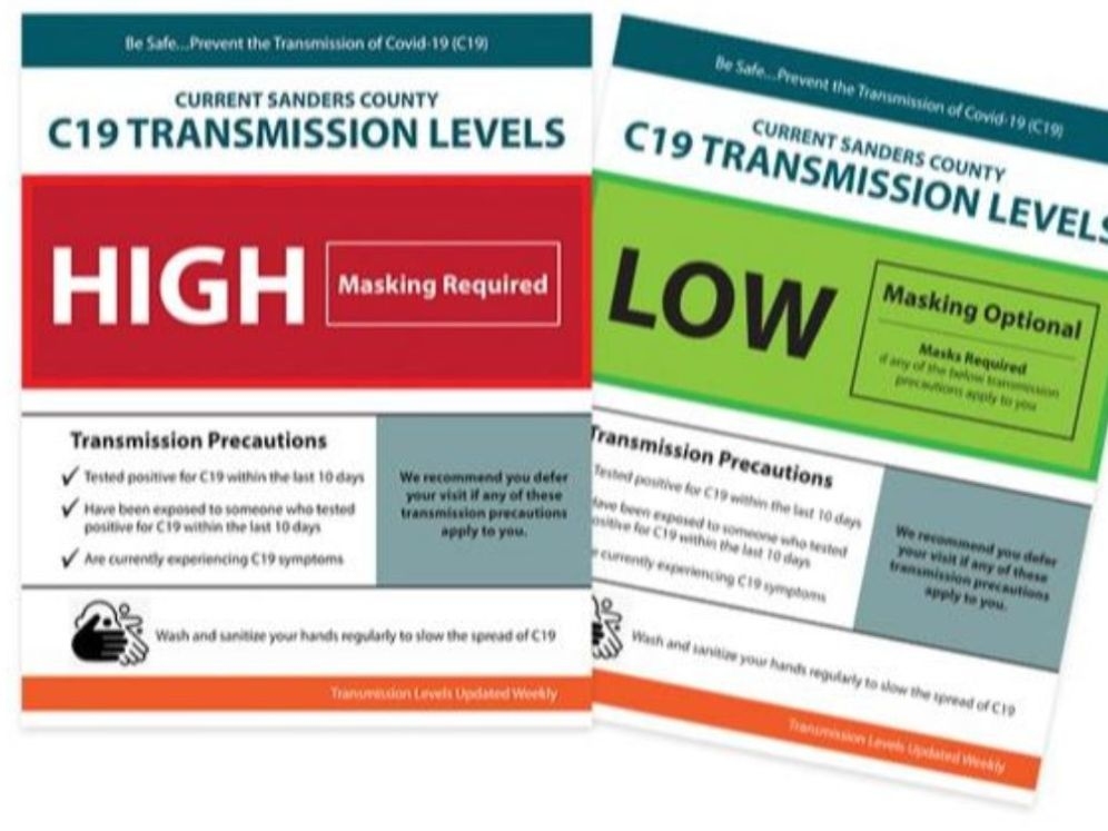 CFVH implements signage for COVID transmission rates - Sanders County ...